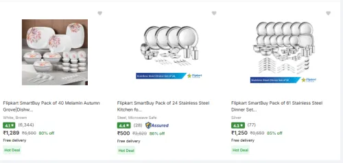 Image of Flipkart Smartbuy Dinner Sets @ Up to 86% Discount | Start ₹500