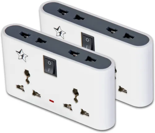 Image of Flipkart SmartBuy Extension Board, 4 Socket Pack of 2