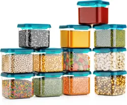 Flipkart SmartBuy Plastic Grocery Container - 500 ml (Pack of 12, Clear)