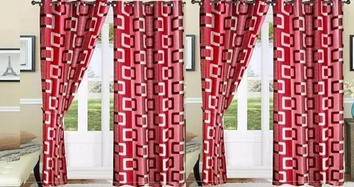 Image of Flipkart SmartBuy Transparent Door Curtain (Pack Of 4)