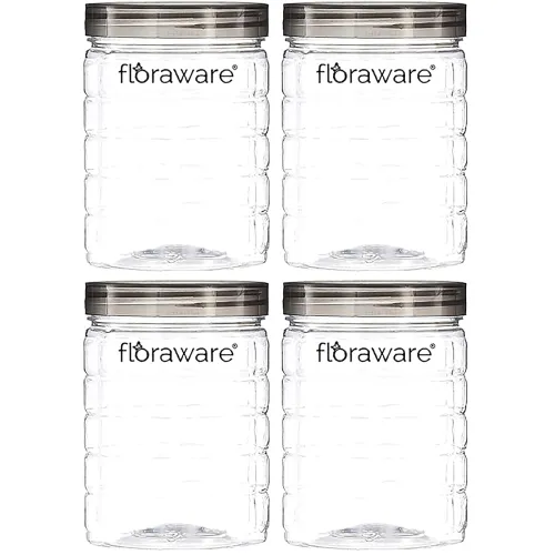 Image of Floraware Checkered Jar Container Set of 4