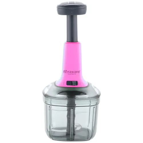 Image of Floraware Manual Food Chopper 600ml (Pink, Steel Blade)
