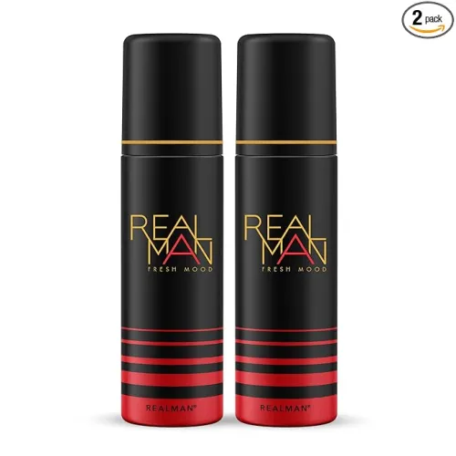 Image of FOGG Men Realman Aerosol Deodorant, 400Ml (Pack Of 2) - Fresh Mood