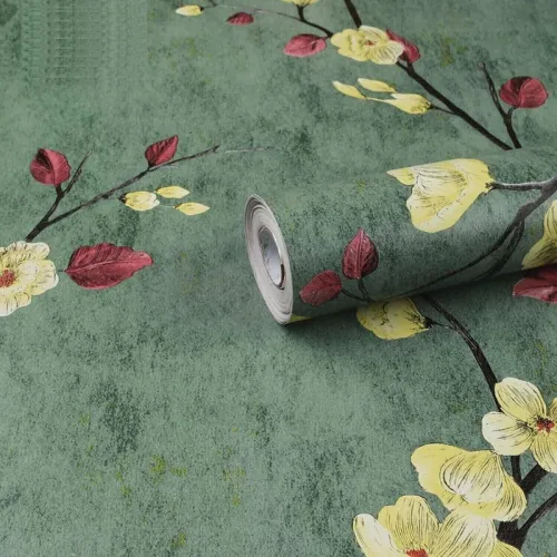 Image of FOKRIM Decorative Green Wallpaper (300 cm x 45 cm)