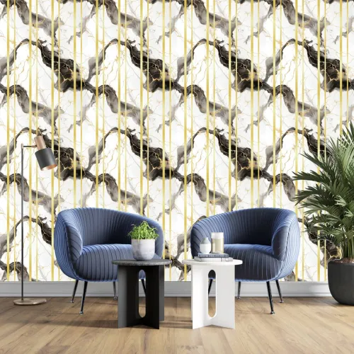 Image of FOKRIM Decorative Grey Wallpaper