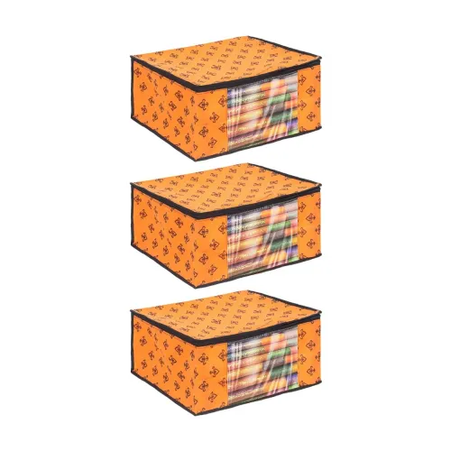 Image of PrettyKrafts Non-Woven Foldable Saree Covers/Storage Bags (set of 3)
