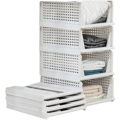 Image of Foldable Stackable Closet Organizer Set