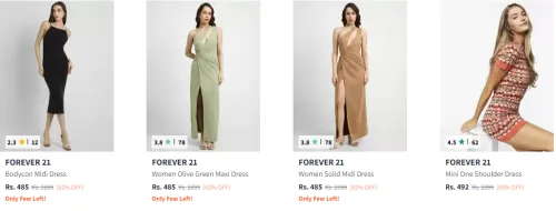 Image of Forever 21 Women's Dresses Minimum 80% Discount