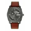 Fossil Leather Machine Analog Mens Watch