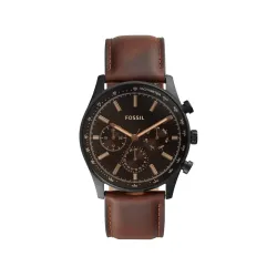 Fossil Sullivan Analog Black Dial Mens Leather Watch