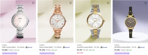 Image of Fossil Women Analog Watch up to 68% Discount