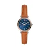 Fossil Women Leather Carlie Mini Analog Blue Dial Watch