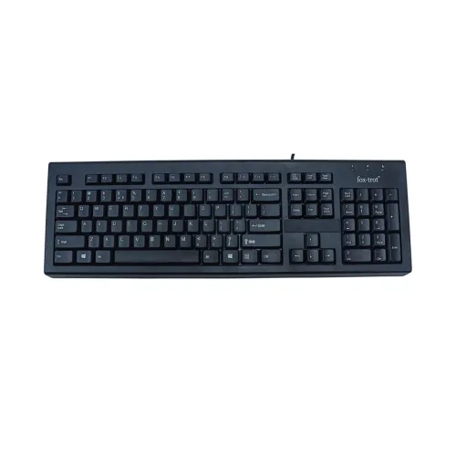 Image of fox-trot Wired Keyboard for Windows, USB 2.0 Interface, for PC, Computer, Laptop, Mac (Black)