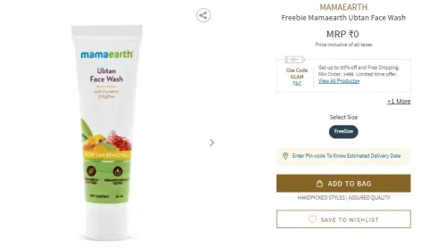 Image of Freebie Mamaearth Ubtan Face Wash.