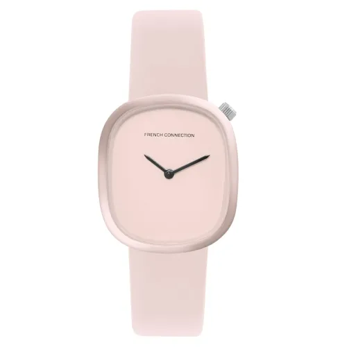 Image of French Connection Analog Pink Dial Women's Silicone Watch