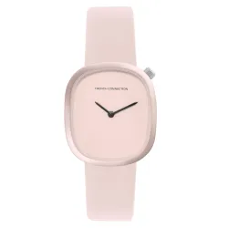 French Connection Analog Pink Dial Womens Silicone Watch