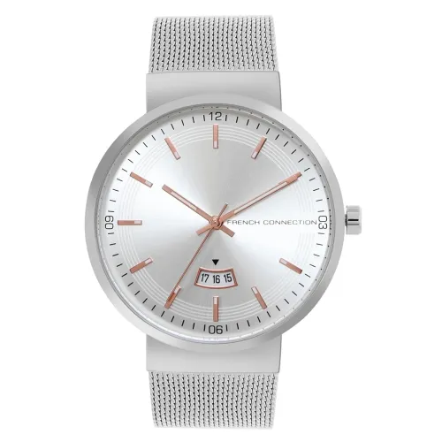 Image of French Connection analog silver dial men's watch