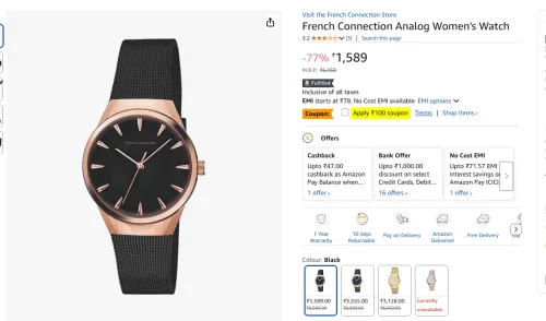 Image of French Connection Analog Women's Watch