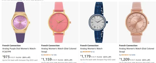 Image of French Connection Anolog Women's Watch at Minimum 70% Discount