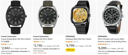 Image of French Connection & Forsining Analog Men's Watch Starting at ₹2942 @ #Amazon