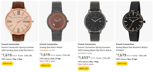 Image of French Connection Men's Watches at minimum 70% Discount