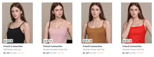 Image of French Connection Self Design Tank Top Starting At ₹337