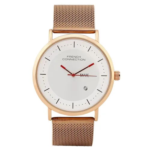 Image of French Connection Spring-Summer 2023 Analog Silver Dial Men's Watch