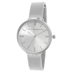 French Connection Stainless Steel Analog Silver Dial Womens Watch