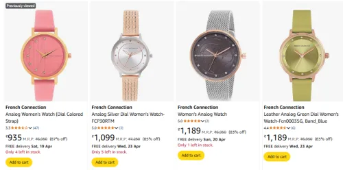 Image of French Connection Women Fashion Analog Watch Minimum 80% Discount