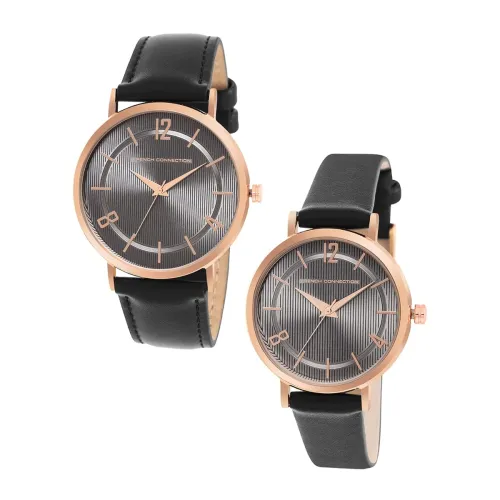 Image of French Connetion Fcn00039 Analog Leather Watch