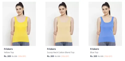 Image of Friskers Women's Top at Minimum 70% Discount