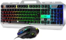 Frontech KB-0039 Wired Super Design Gaming Keyboard and Optical Mouse| RGB Backlight Combo Set (Black)