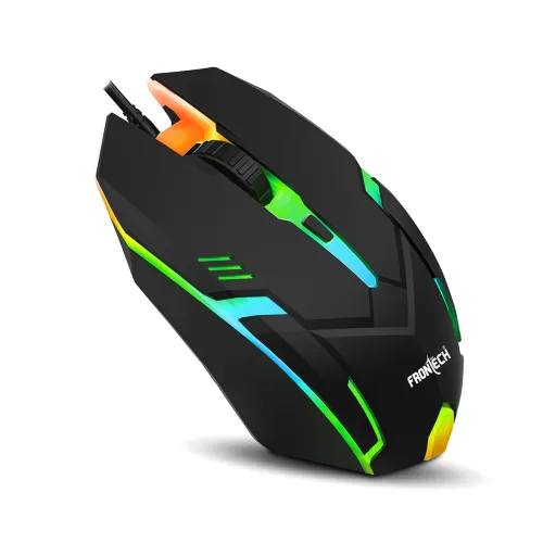 Image of FRONTECH Wired USB Optical Mouse (MS-0067, Black)
