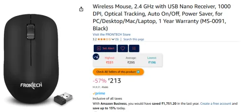 Image of FRONTECH Wireless Mouse