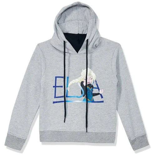 Image of Frozen Solid Sweatshirt with Hood - Grey (DFZNSW0004.4_10-11Y)