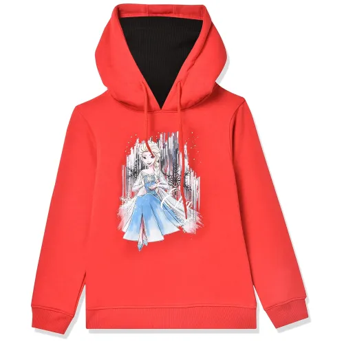 Image of Frozen Solid Sweatshirt with Hood - Red (DFZNSW0006.5_10-11Y)