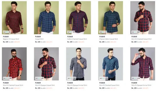 Image of Fubar Men's casual shirts starting @ ₹199
