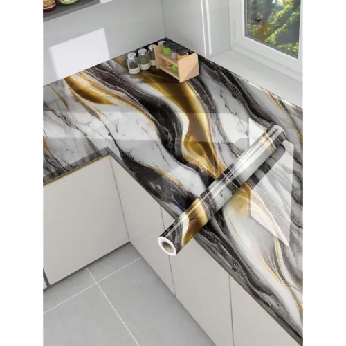 Image of FUJINO Wallpaper Black Gold Wall Stickers 