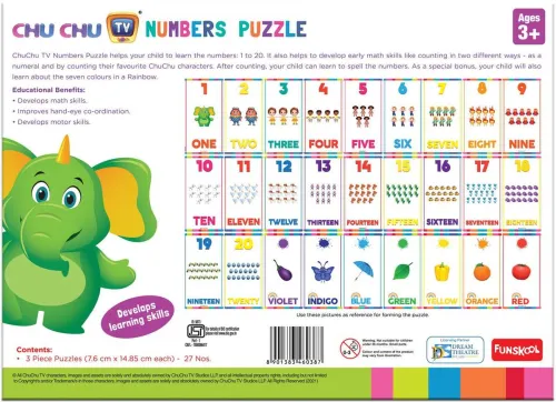 Image of FUNSKOOL CHU CHU NUMBERS JIGSAW PUZZLE (26 Pieces)