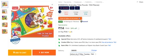 Image of FUNSKOOL Everyday Time Puzzle 104 Pieces