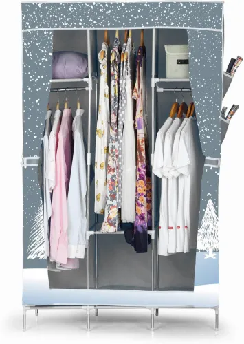 Image of FurniGully Collapsible Wardrobe (Romantic Lover Print, DIY)