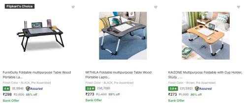Image of FurniGully Foldable Table Minimum 80% Discount