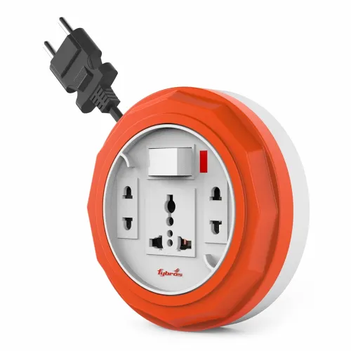 Image of Fybros Comex 2 Pin Extension Cord, Extension Box, Power Strip with International Sockets Extension Board,