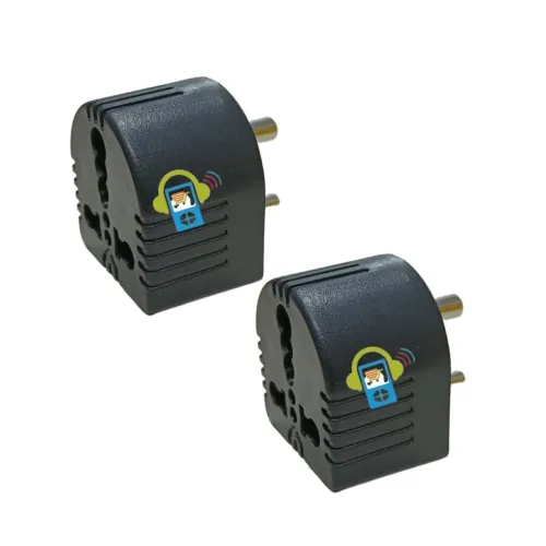 Image of Gadget Wagon 16A to 6A Plug Converter (2 Pc, Black)