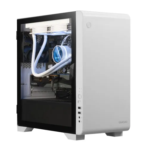 Image of GAMDIAS Mars E2 White M-ATX Case | Glass Panel | 1 Fan Included