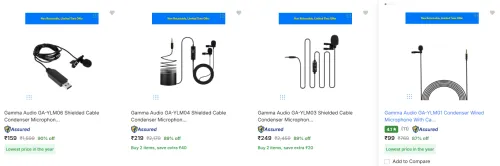 Image of Gamma Audio GA‑YLM06 Condenser Microphone Upto 90% Discount