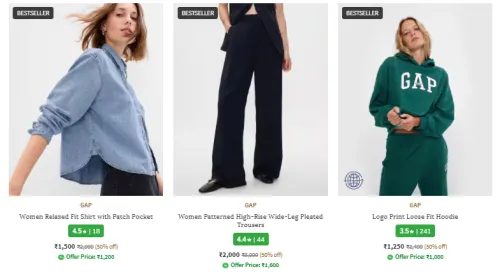 Image of Gap Women Fashion Clothing Flat 50% Discount