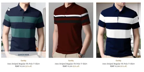 Image of GARBLY Men Regular Fit Polo T-Shirt Starting At @₹247