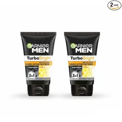 Garnier Men TurboBright Double Action Face Wash (100g x 2)