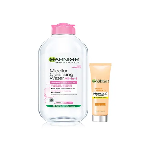 Image of Garnier Skin Naturals Micellar Cleansing Water & BB Cream 400ml + 30g